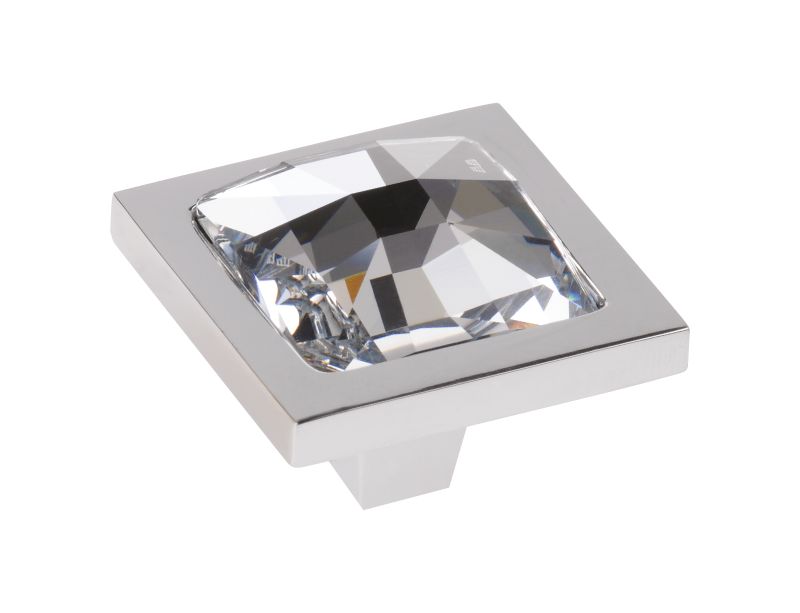 Komodová knopka Tria 50x50mm, 10x10 Swarovski s poťahom 24k zlata