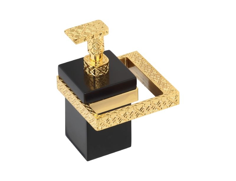Dávkovač mýdla Frame - úchyt do zdi s potahem 24k zlata