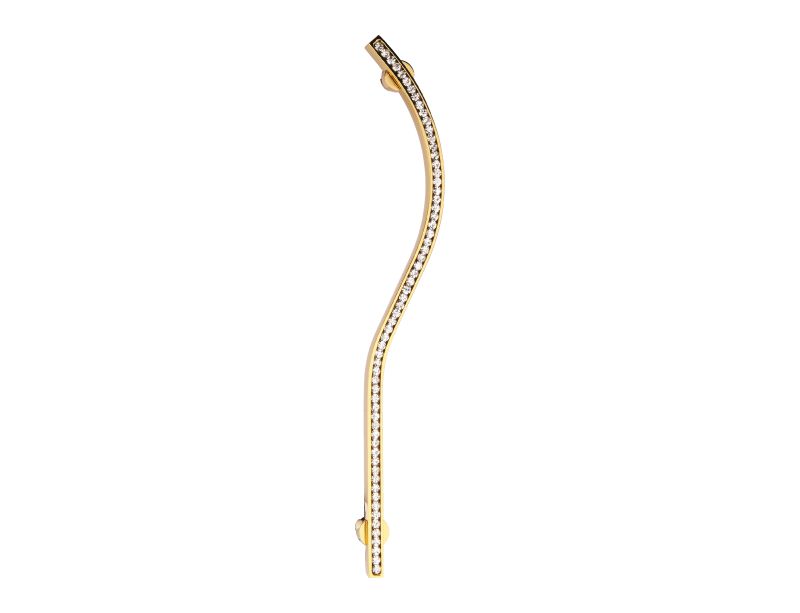 Nábytkové úchytky Diva 224mm s poťahom 24k zlata