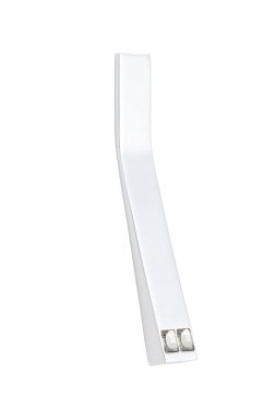 Nábytková úchytka Bendle s kryštálom25x147mm  so strieborným poťahom