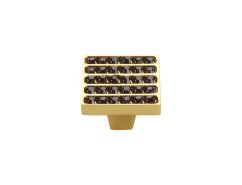 Nábytková knopka Rosa 30x30mm s poťahom 24k zlata