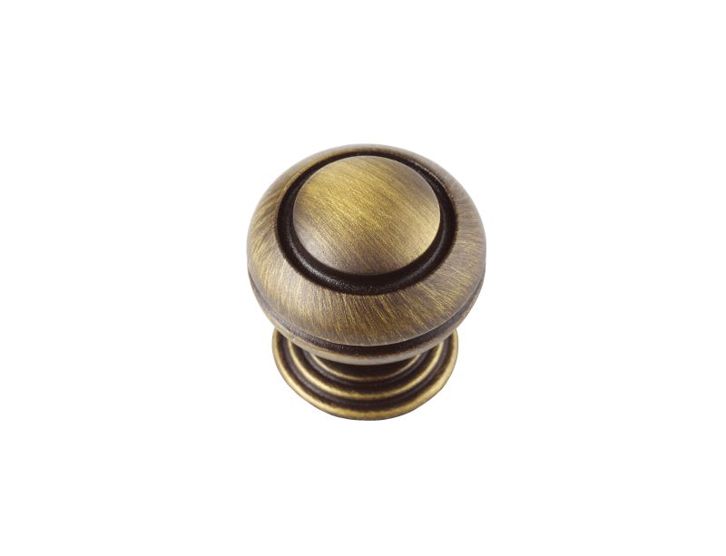 Nábytková knopka Antik průměr 30mm s potahem 24k zlata