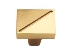 Komodová knopka Mirage 30x30mm s poťahom 24k zlata