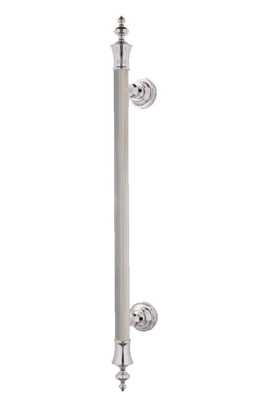 Madlo Antik průměr 25mm, délka 35cm - stříbrný potah