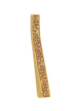 Nábytková úchytka Bendle s reliéfom 25x147mm  s poťahom 24k zlata