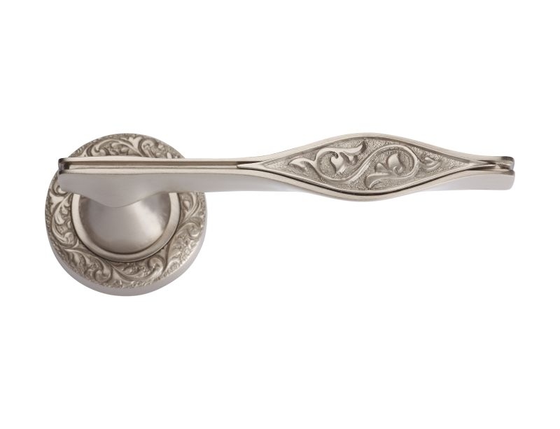 Dverná kľučka Curl DESIGN rozetová - nikel/nerez