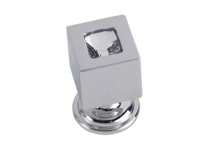 Komodová knopka Tria 50x50mm, 10x10 Swarovski s poťahom 24k zlata