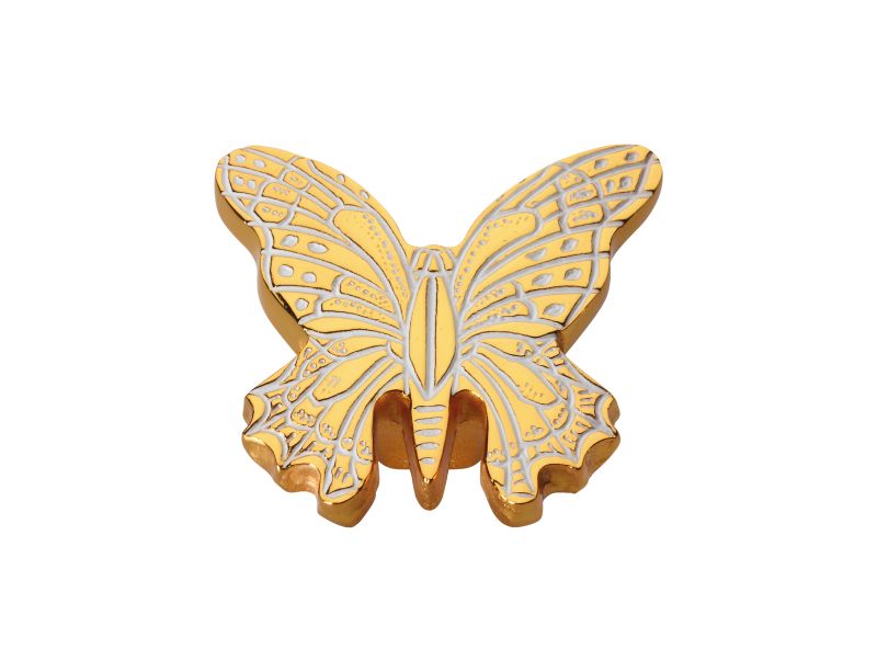 Nábytková knopka Butterfly 40x50mm s poťahom 24k zlata