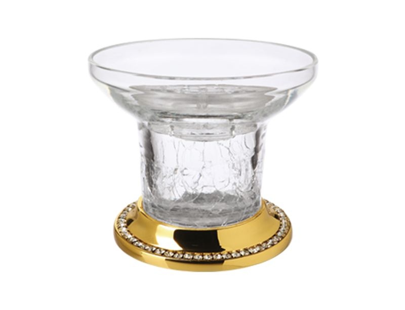 Miska na mýdlo Mimoza volně stojící s potahem 24k zlata