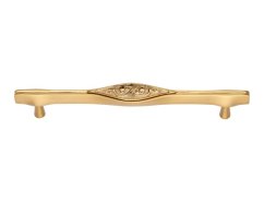 Nábytková úchytka Curl design 96mm s poťahom 24k zlata