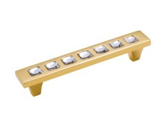 Nábytková úchytka Tria 128mm s poťahom 24k zlata