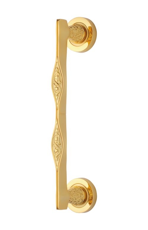 Madlo Curl 275mm s květinovým vlysem s potahem 24k zlata