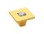 Komodová knopka Tria 30x30mm, 10x10 Swarovski s poťahom 24k zlata