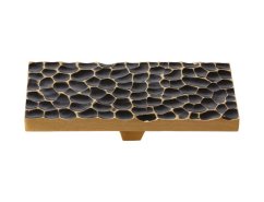 Nábytková úchytka Kabara 80x50mm s čiernou patinou
