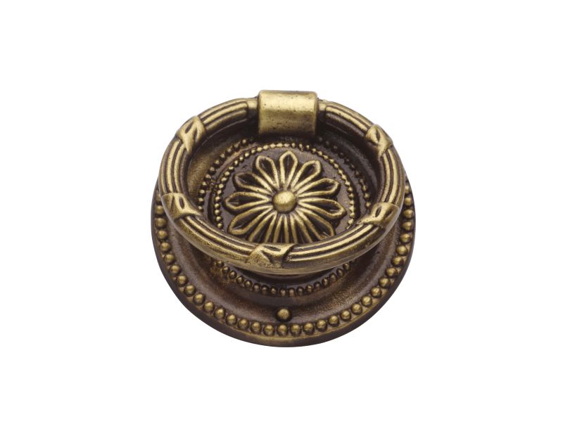 Nábytková knopka Klasicismus priemer 46mm (s kruhom) s poťahom 24k zlata