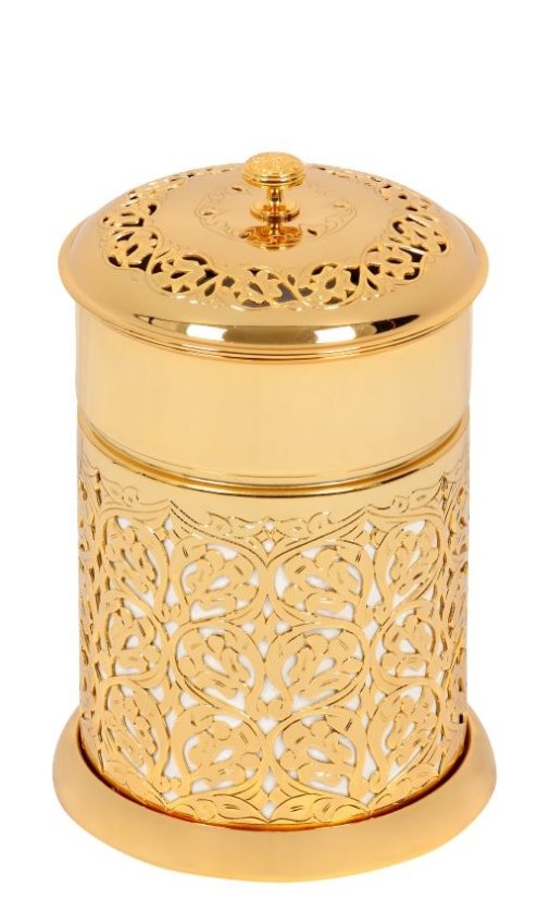 Koupelnový odpadkový koš Conchiglia s potahem 24k zlata