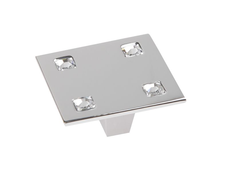 Komodová knopka Tria 10x10mm, 10x10 Swarovski s poťahom 24k zlata