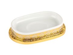 Miska na mydlo Porcelaine s poťahom 24k zlata