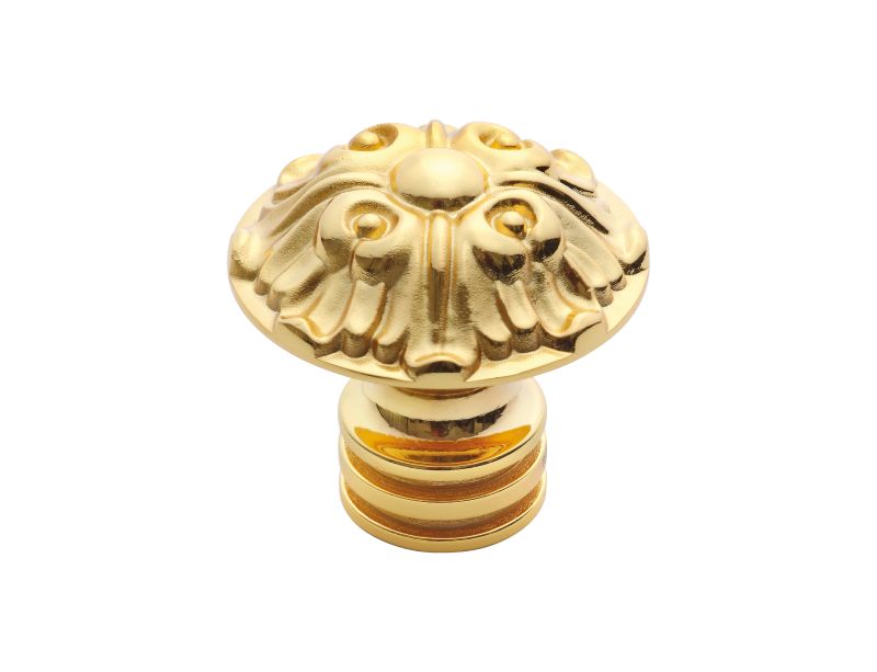 Nábytková knopka Blossom priemer 48mm s poťahom 24k zlata