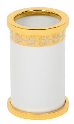 Téglik na kefky Porcelaine volne stojace s poťahom 24k zlata