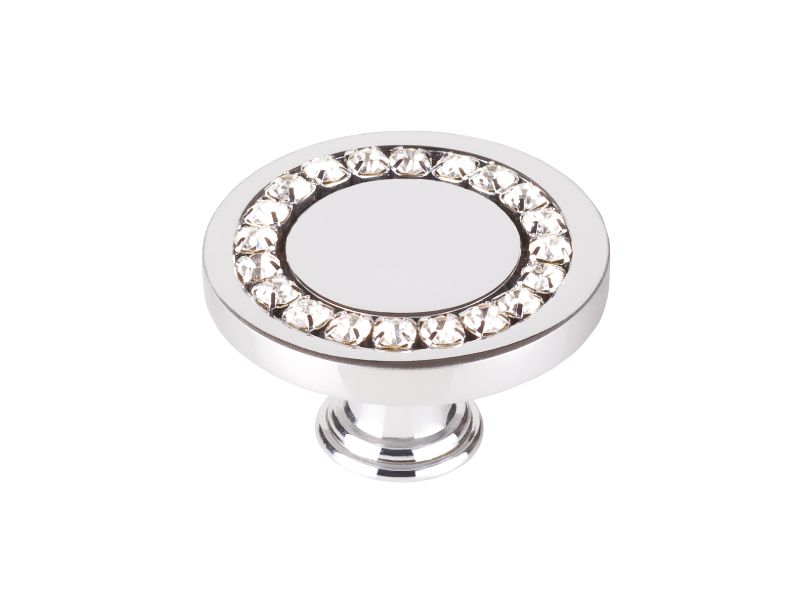 Nábytková knopka Dore Swarovski priemer 30mm s poťahom 24k zlata