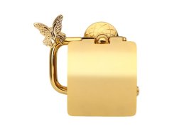 Úchyt na toaletný papier  Butterfly s poťahom 24k zlata