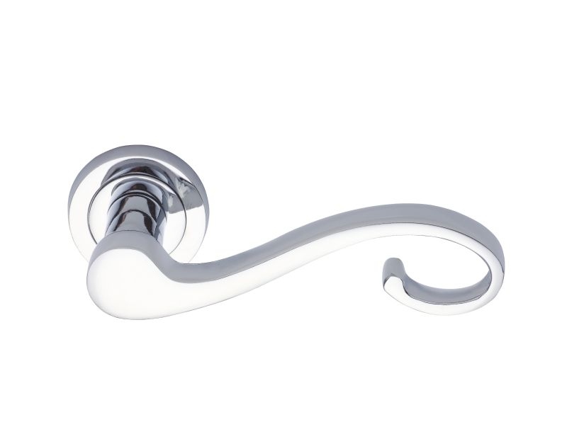 Dveřní klika Clam rozetová, saten