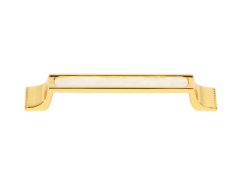 Nábytková úchytka Sedef 128mm s potahem 24k zlata