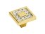 Nábytková knopka Almara 30x30 mm s poťahom 24k zlata