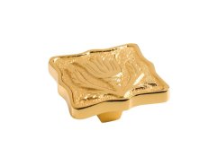 Komodová knopka Lalezar čtverec 44x44mm s poťahom 24k zlata