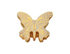 Nábytková knopka Butterfly 40x50mm s poťahom 24k zlata