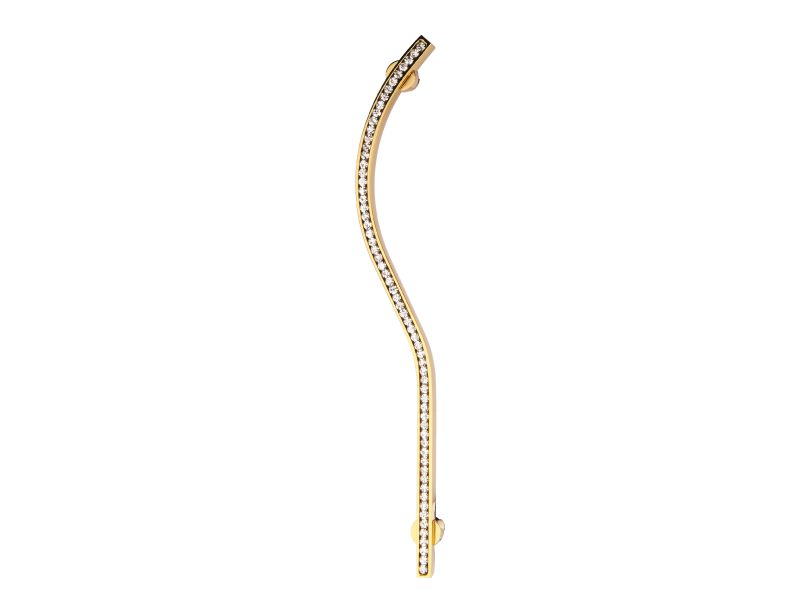Nábytkové úchytky Diva 224mm s poťahom 24k zlata
